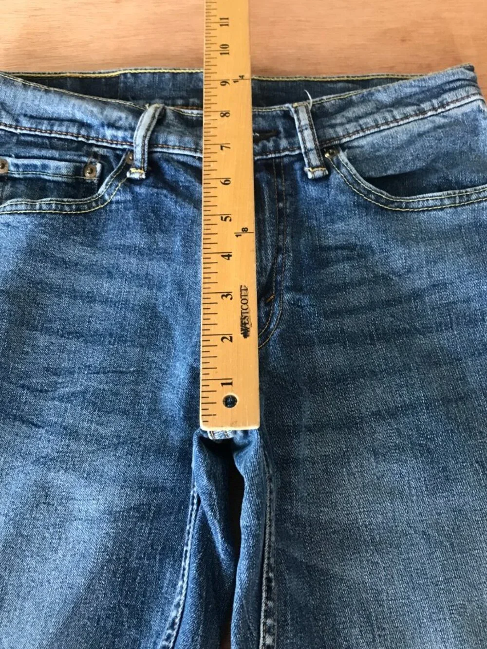Levi's 514 Straight Jeans Men 28x29 Blue Low Rise Medium Wash Stretch Outdoor
